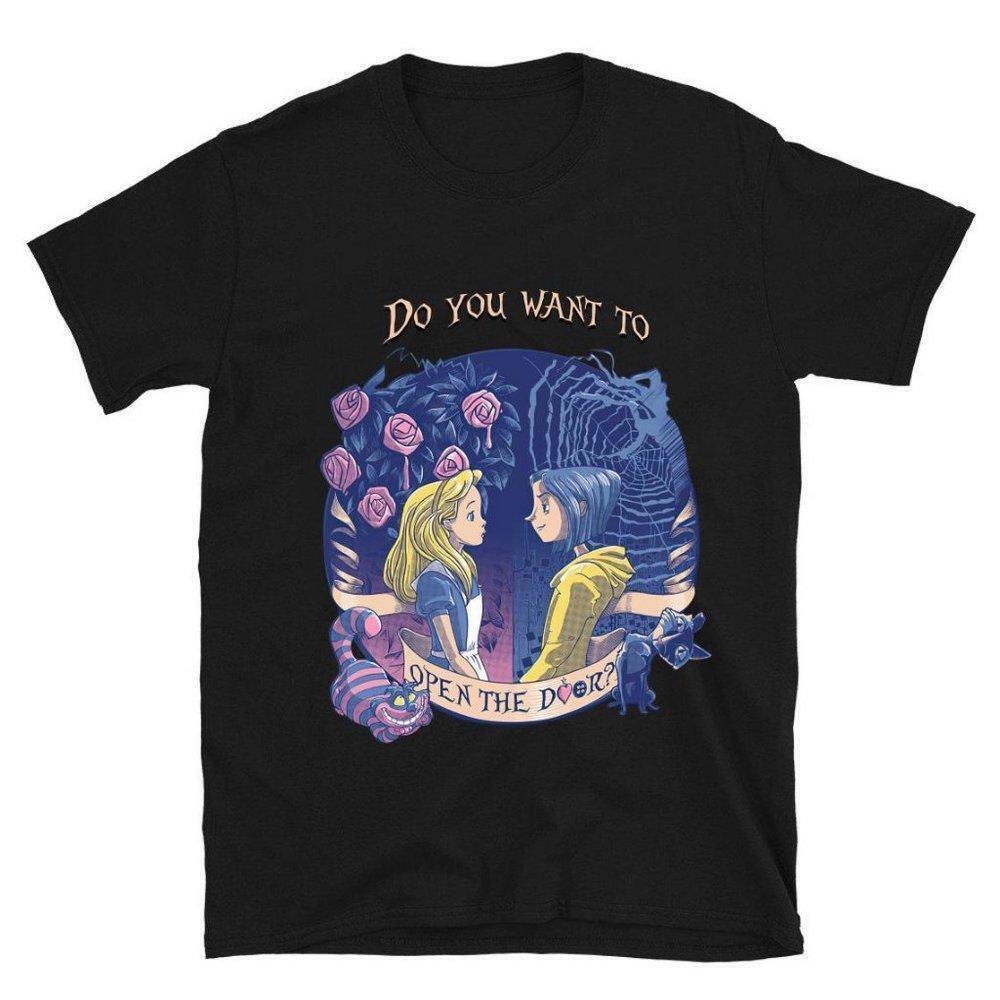 Coraline Alice Fantasy Door Aesthetic Graphic Unisex T-Shirt